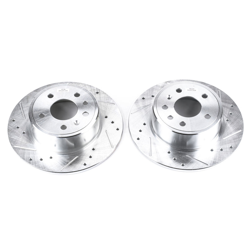 PowerStop 99-03 Saab 9-3 Rear Evolution Drilled & Slotted Rotors - Pair