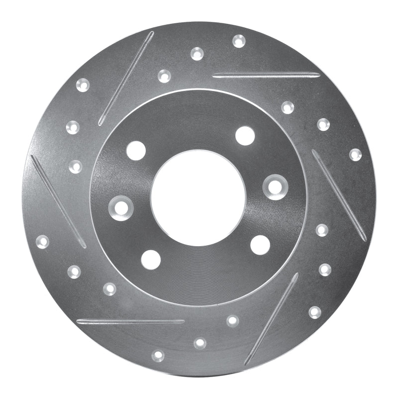 R1 Concepts 81-83 Renault R18I Front Left Drilled & Slotted Silver Brake Rotor