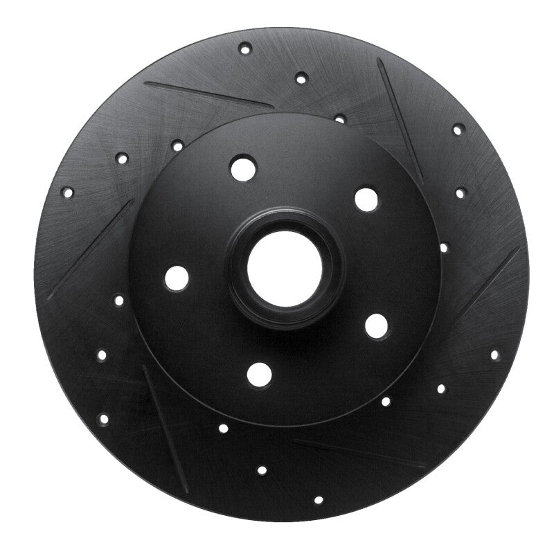 R1 Concepts 79-85 Volkswagen Type 2 Front Right Drilled & Slotted Black Brake Rotor