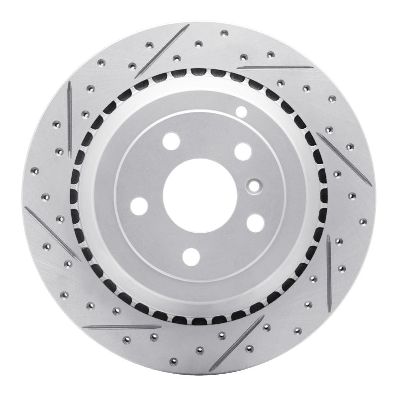R1 Concepts 06-12 Mercedes-Benz R500 Rear Left Drilled & Slotted Geo-Carbon Rotor