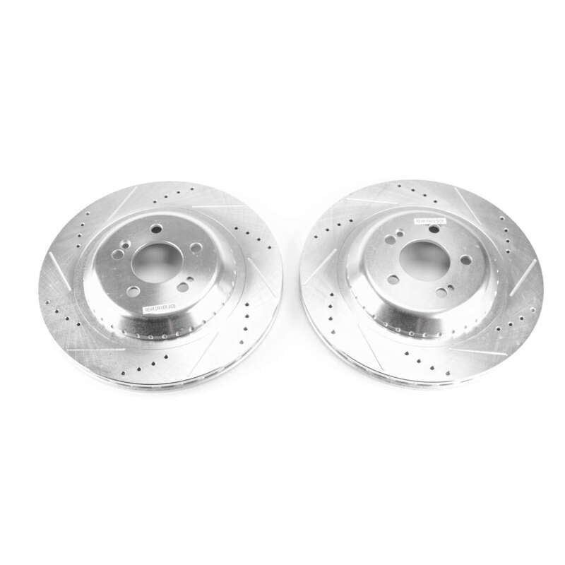 PowerStop 15-18 Mercedes-Benz C300 Rear Evolution Drilled & Slotted Rotors - Pair