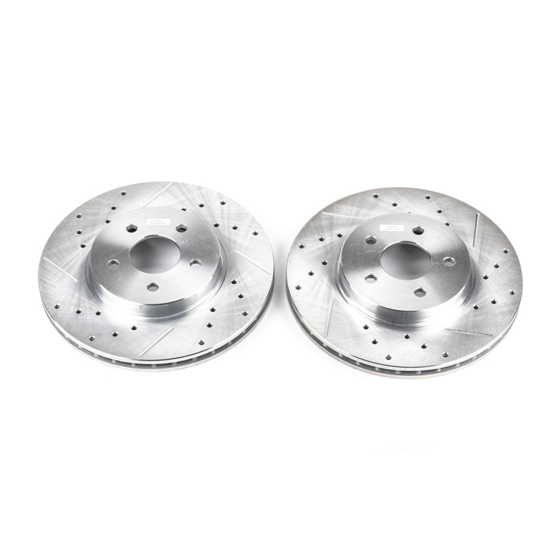 PowerStop 02-08 Jaguar X-Type Front Evolution Drilled & Slotted Rotors - Pair