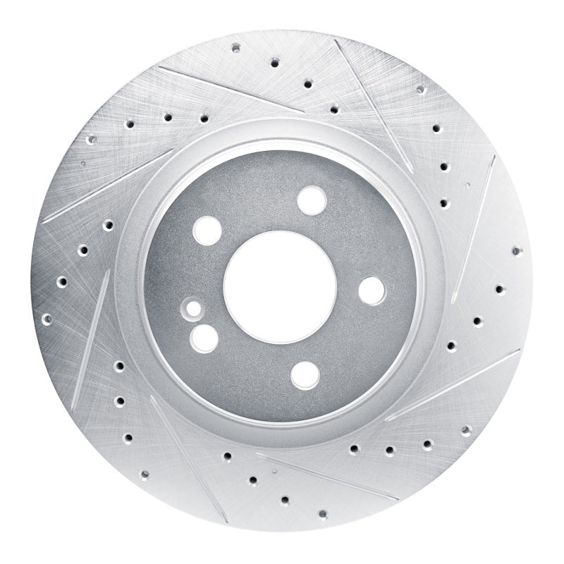 R1 Concepts 20-26 Mercedes-Benz GLS450 Rear Right Drilled & Slotted Silver Brake Rotor