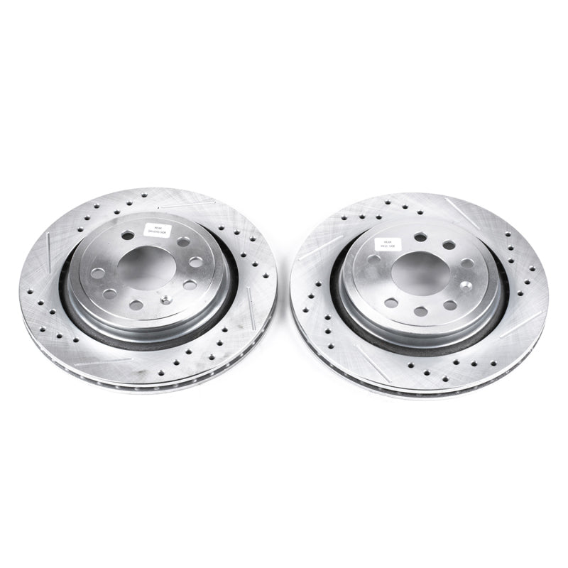 PowerStop 03-11 Saab 9-3 Rear Evolution Drilled & Slotted Rotors - Pair