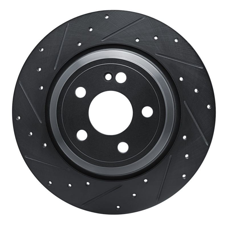 R1 Concepts 20-25 Mercedes-Benz GLE350 Rear Left Drilled & Slotted Black Brake Rotor