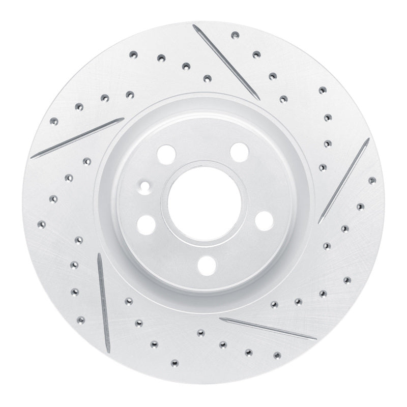 R1 Concepts 17-25 Volvo S90 Front Right Drilled & Slotted Geo-Carbon Rotor