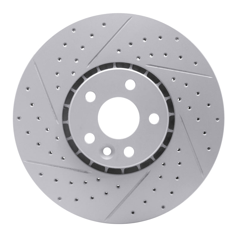 R1 Concepts 10-16 Volvo Xc60 Front Left Drilled & Slotted Geo-Carbon Rotor