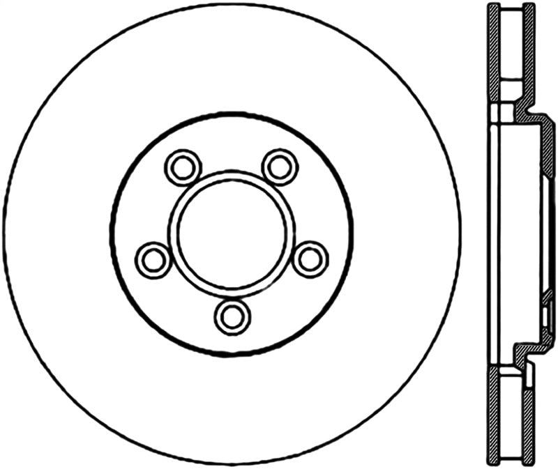 StopTech 02-05 Ford Thunderbird / 00-05 Jaguar S Type / 00-06 Lincoln LS Drilled Right Front Rotor