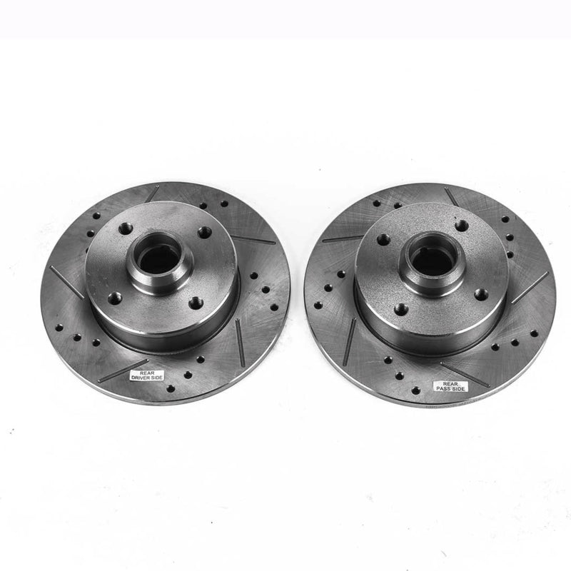 PowerStop 99-02 Volkswagen Cabrio Rear Evolution Drilled & Slotted Rotors - Pair