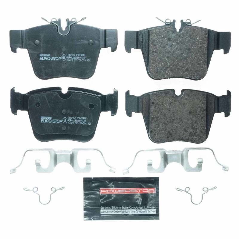 PowerStop 17-18 Mercedes-Benz GLC43 AMG Euro-Stop ECE-R90 Rear Brake Pads