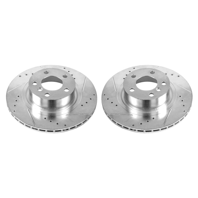 PowerStop 11-17 BMW X3 Rear Evolution Drilled & Slotted Rotors - Pair