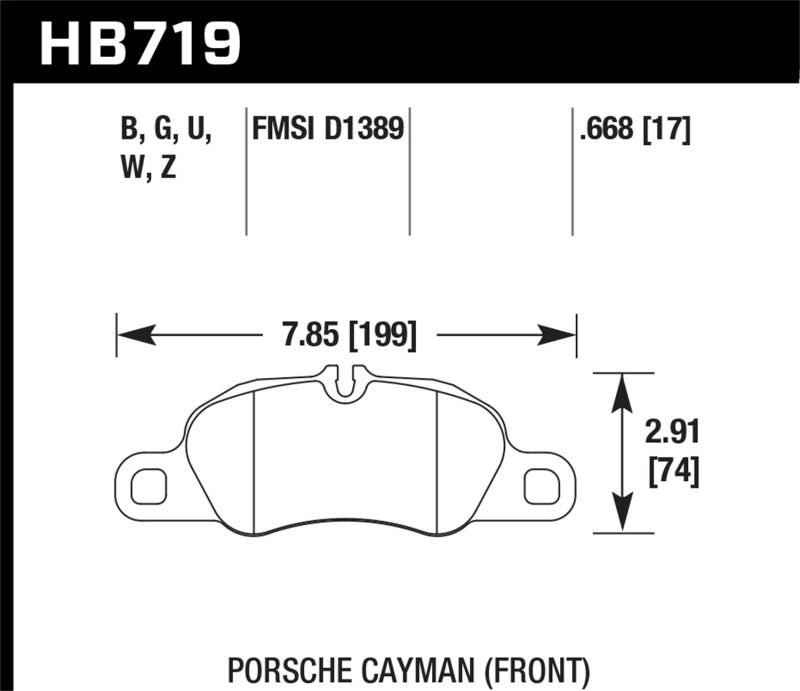 Hawk Performance DTC-80 14-16 Porsche Cayman Front Race Brake Pads