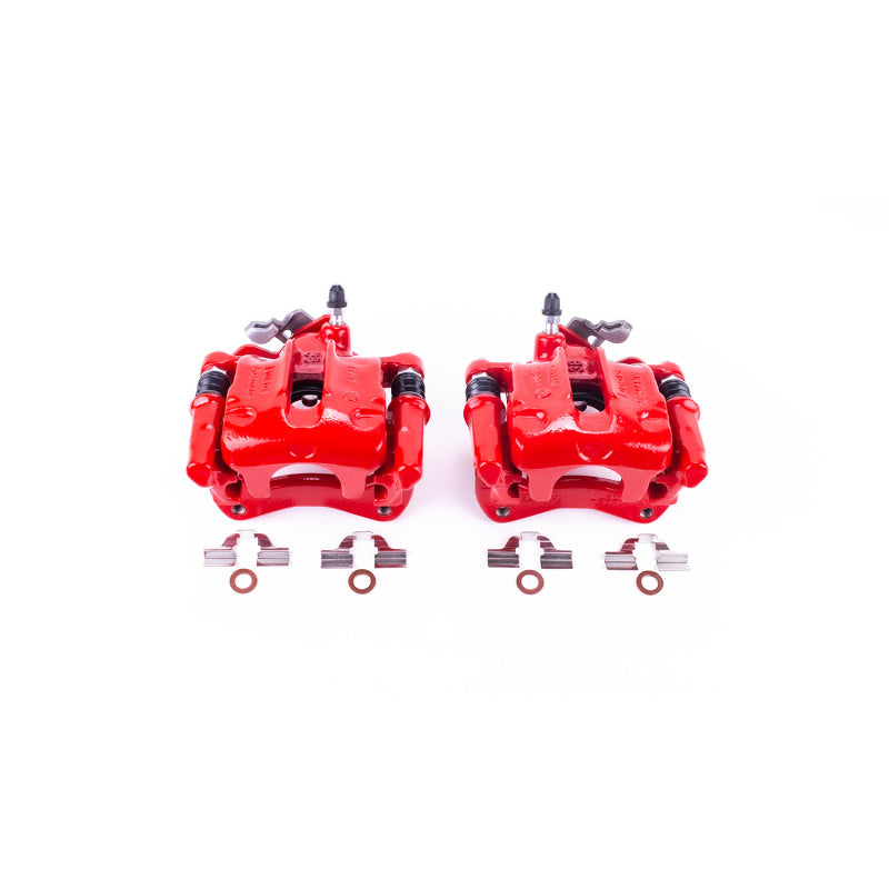 PowerStop 93-99 Volkswagen Golf Rear Red Calipers w/Brackets - Pair