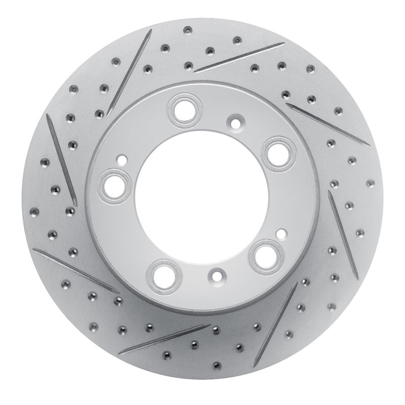 R1 Concepts 97-04 Porsche Boxster Rear Right Drilled & Slotted Geo-Carbon Rotor