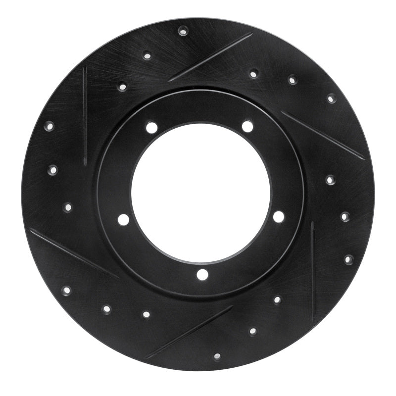 R1 Concepts 65-76 Porsche 911 Front Left Drilled & Slotted Black Brake Rotor