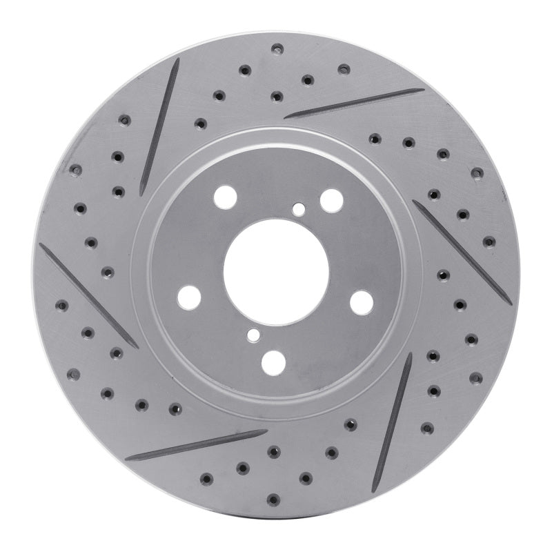 R1 Concepts 90-16 Saab 9-2X Front Right Drilled & Slotted Geo-Carbon Rotor