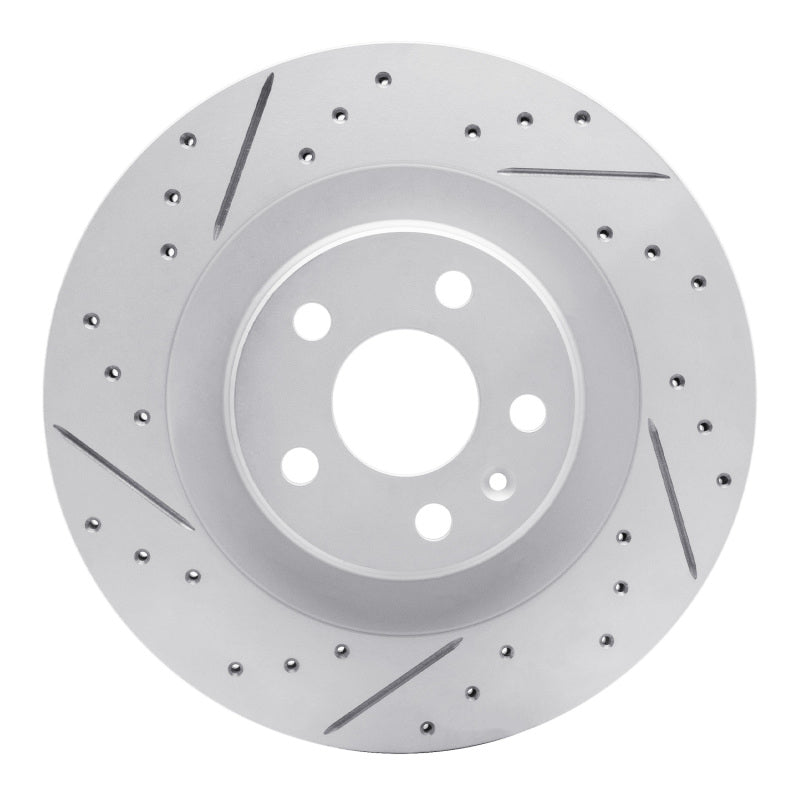 R1 Concepts 16-26 Volvo Xc60 Rear Left Drilled & Slotted Geo-Carbon Rotor