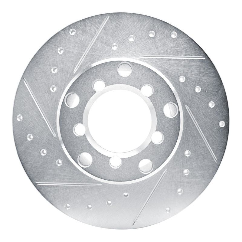 R1 Concepts 65-73 Mercedes-Benz 250SEC Front Left Drilled & Slotted Silver Brake Rotor