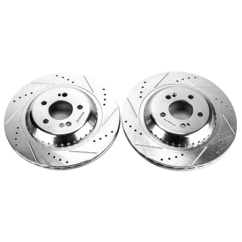 PowerStop 2017 Mercedes-Benz Maybach S550 Rear Evolution Drilled & Slotted Rotors - Pair