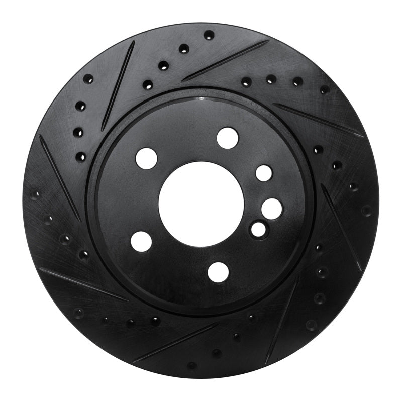 R1 Concepts 92-99 Mercedes-Benz S420 Rear Left Drilled & Slotted Black Brake Rotor