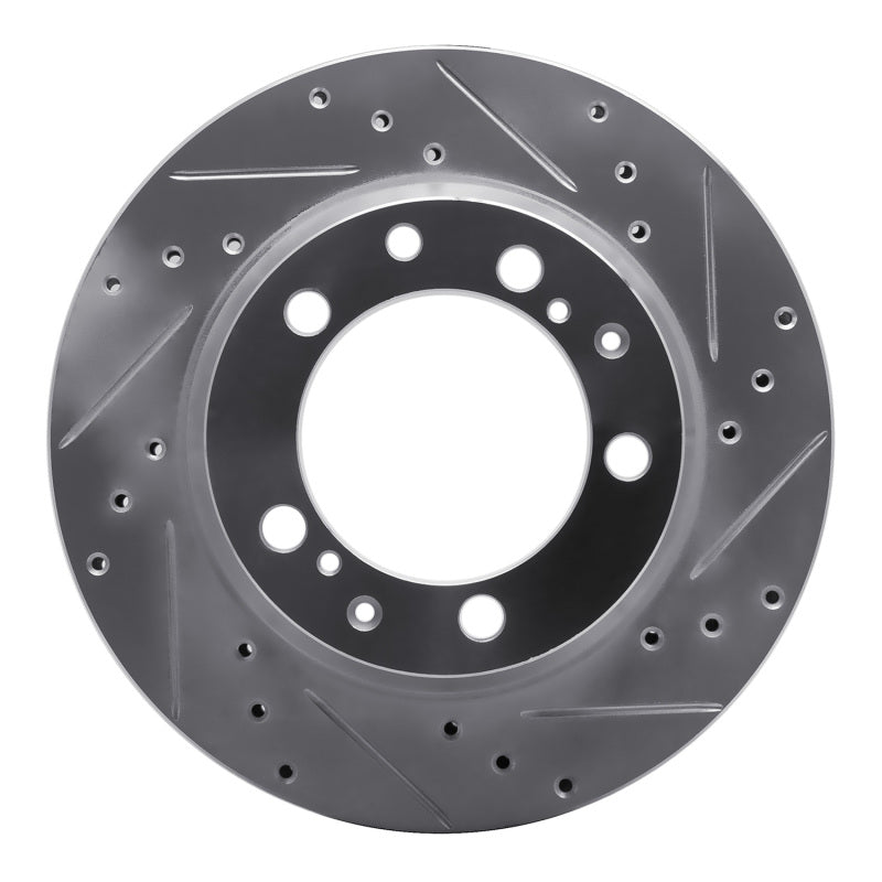 R1 Concepts 87-97 Porsche 944 Turbo Rear Right Drilled & Slotted Silver Brake Rotor