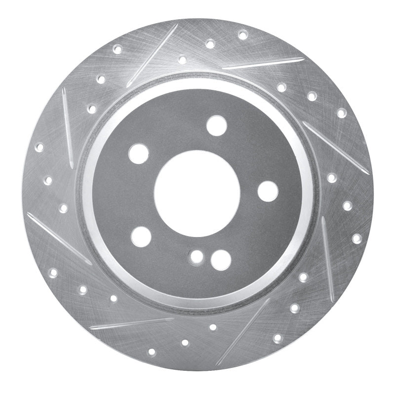 R1 Concepts 03-16 Mercedes-Benz E200 (Latin America) Rear Left Drilled & Slotted Silver Brake Rotor