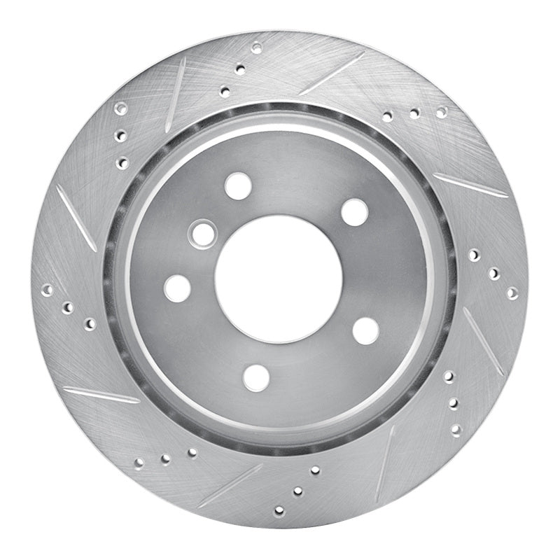R1 Concepts 95-02 BMW Z3 Right Rear Drilled & Slotted Silver Brake Rotor