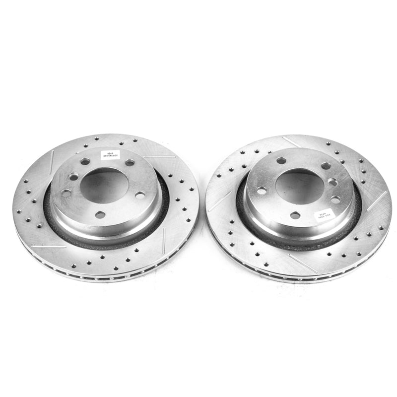 PowerStop 2000 BMW 323i Rear Evolution Drilled & Slotted Rotors - Pair