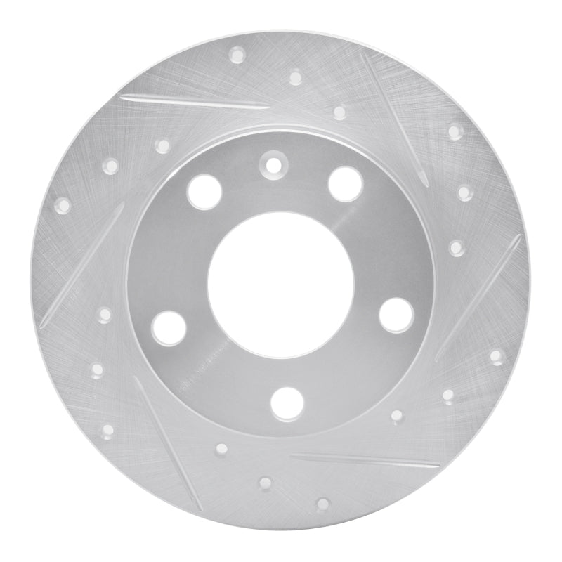 R1 Concepts 02-06 Audi A4 Quattro Rear Right Drilled & Slotted Silver Brake Rotor