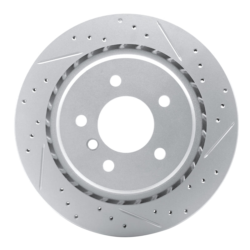 R1 Concepts 95-02 BMW Z3 Left Rear Drilled & Slotted Geo-Carbon Rotor