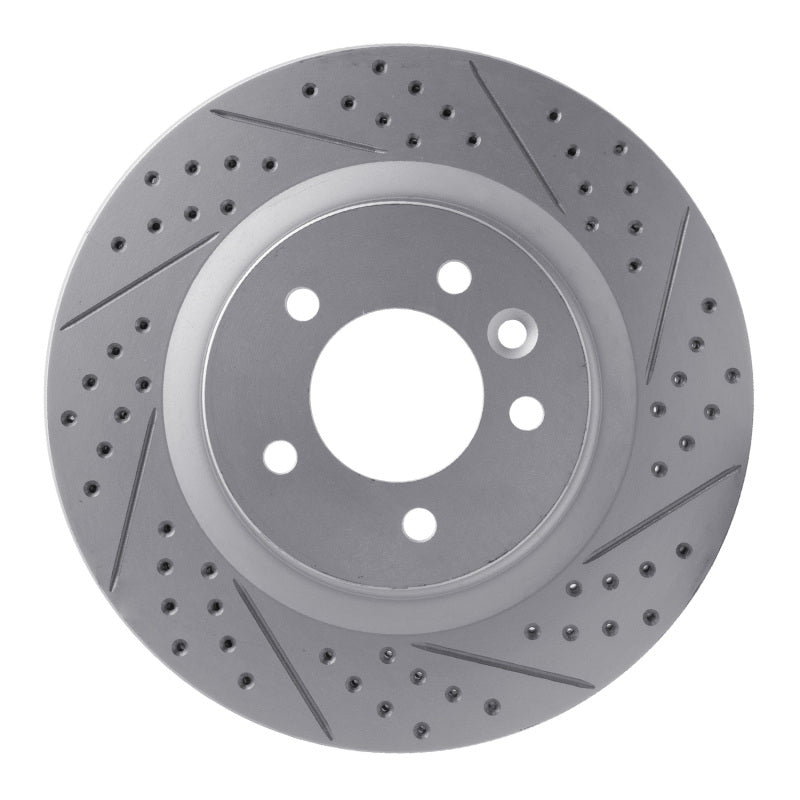 R1 Concepts 05-09 Land Rover Range Rover Sport Front Left Drilled & Slotted Geo-Carbon Rotor