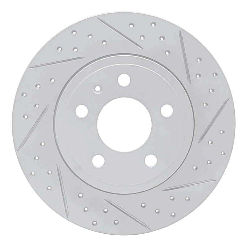 R1 Concepts 00-09 Audi A4 Quattro Rear Right Drilled & Slotted Geo-Carbon Rotor