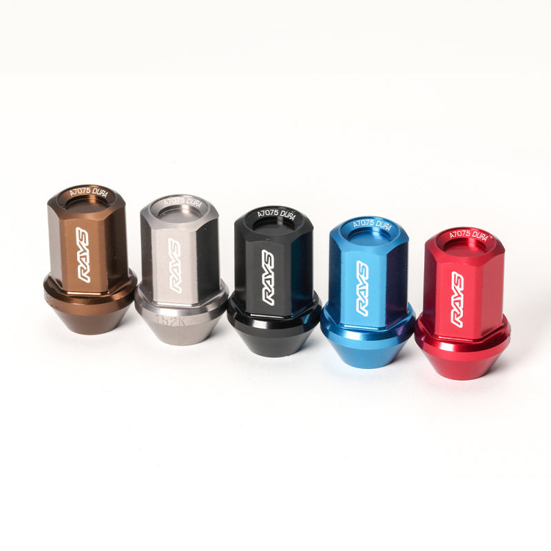 Rays Wheels M12x1.25 5 holes 16pcs nut, 4pcs Lock nut, 1 adapter & 1 lock nut key - Chrome