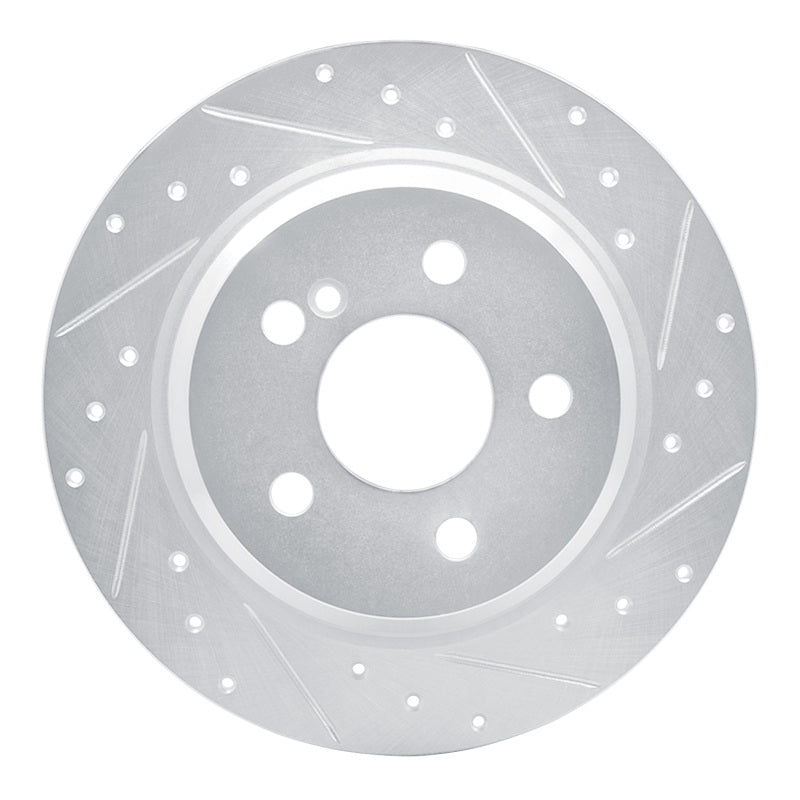 R1 Concepts 03-16 Mercedes-Benz E200 (Latin America) Rear Right Drilled & Slotted Silver Brake Rotor
