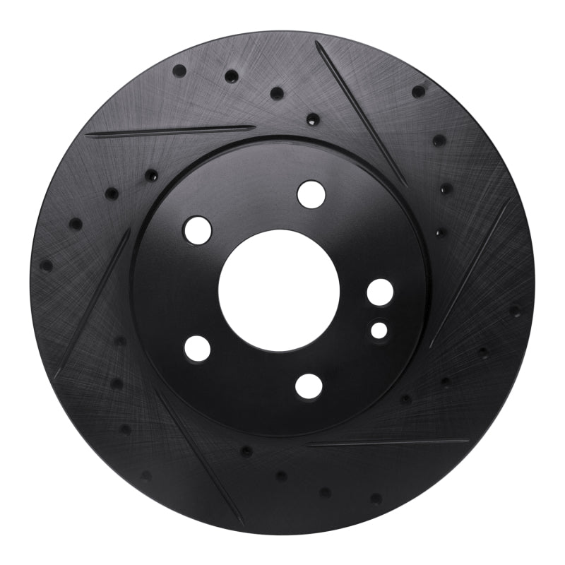 R1 Concepts 16-23 Mercedes-Benz Metris Front Right Drilled & Slotted Black Brake Rotor