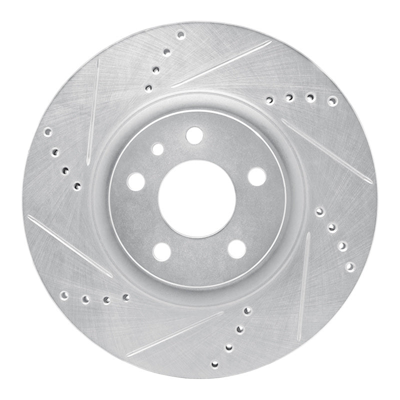 R1 Concepts 91-20 Alfa Romeo 164 Front Left Drilled & Slotted Silver Brake Rotor