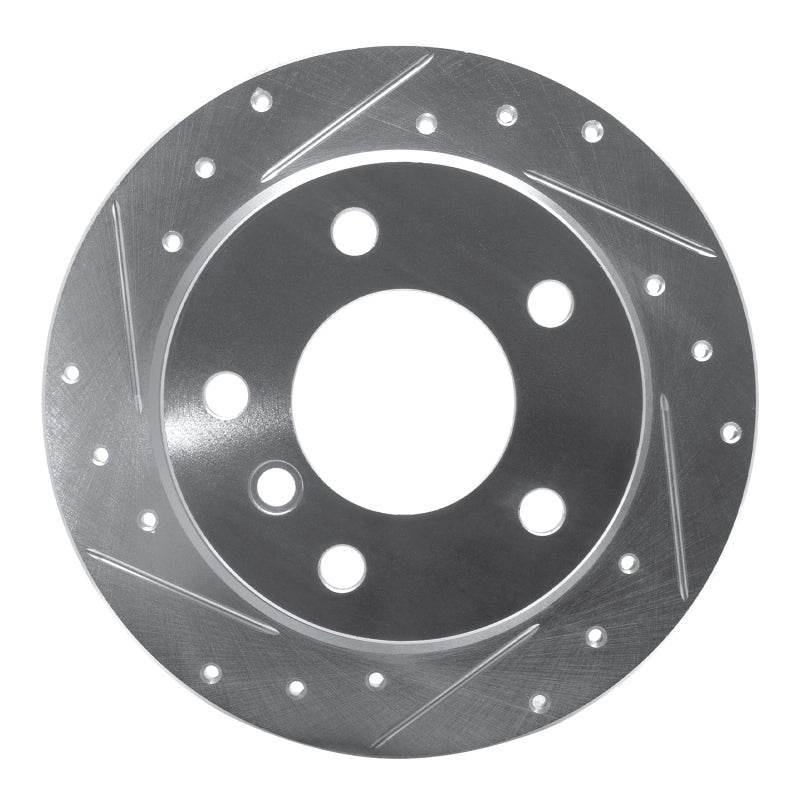 R1 Concepts 96-02 BMW Z3 Rear Left Drilled & Slotted Silver Brake Rotor