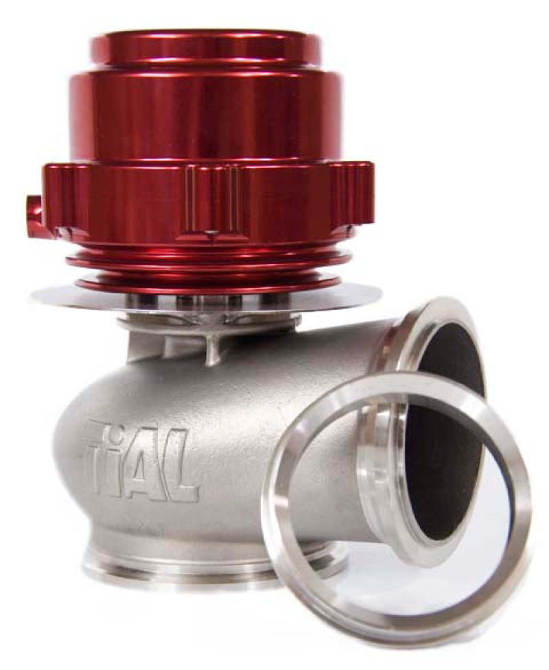 TiALSport V60 Wastegate 60mm .374 Bar (5.43 PSI) w/V-Band Clamps - Red