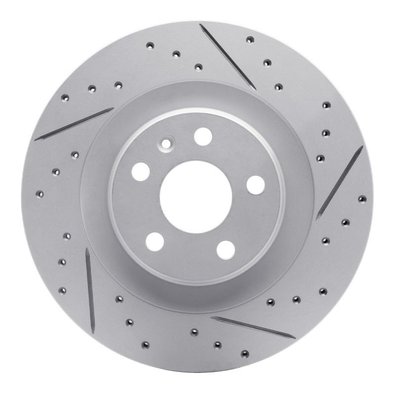 R1 Concepts 16-26 Volvo V90 Rear Right Drilled & Slotted Geo-Carbon Rotor