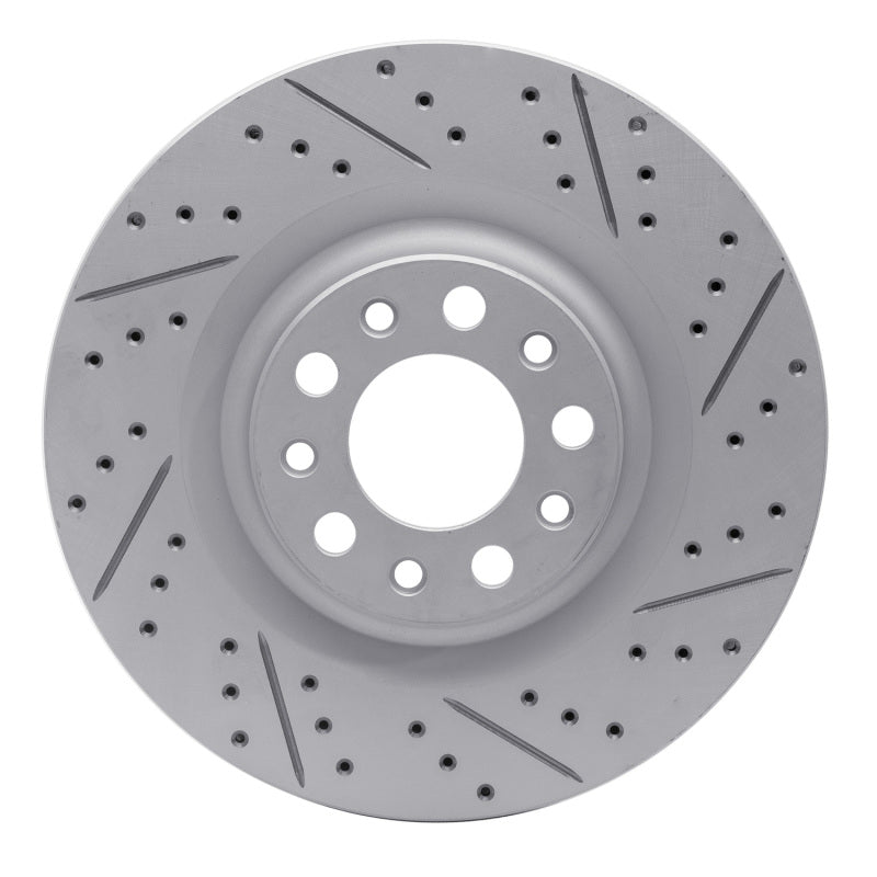 R1 Concepts 17-25 Alfa Romeo Giulia Rear Right Drilled & Slotted Geo-Carbon Rotor