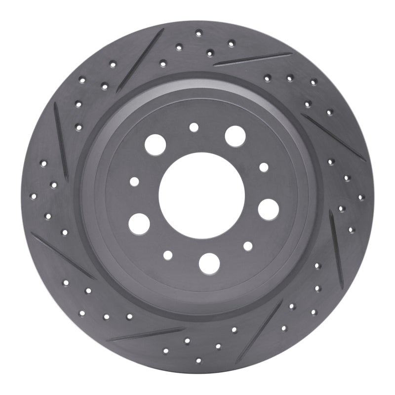 R1 Concepts 99-09 Volvo Xc70 Rear Left Drilled & Slotted Geo-Carbon Rotor