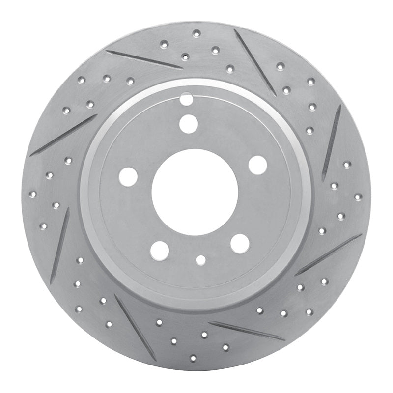 R1 Concepts 96-04 Volvo 850 Rear Right Drilled & Slotted Geo-Carbon Rotor