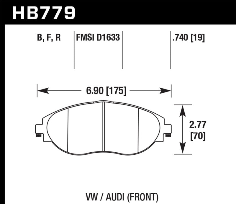 Hawk Performance 15-16 Audi S3 PC Front Brake Pads