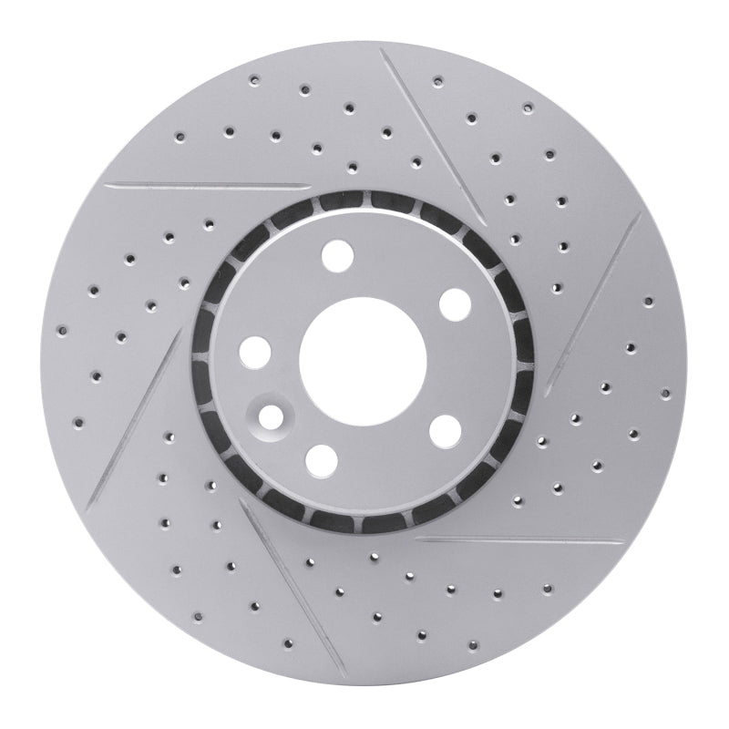 R1 Concepts 10-16 Volvo Xc60 Front Right Drilled & Slotted Geo-Carbon Rotor