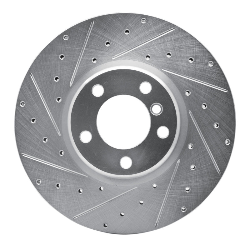R1 Concepts 12-21 BMW 228I Front Left Drilled & Slotted Silver Brake Rotor