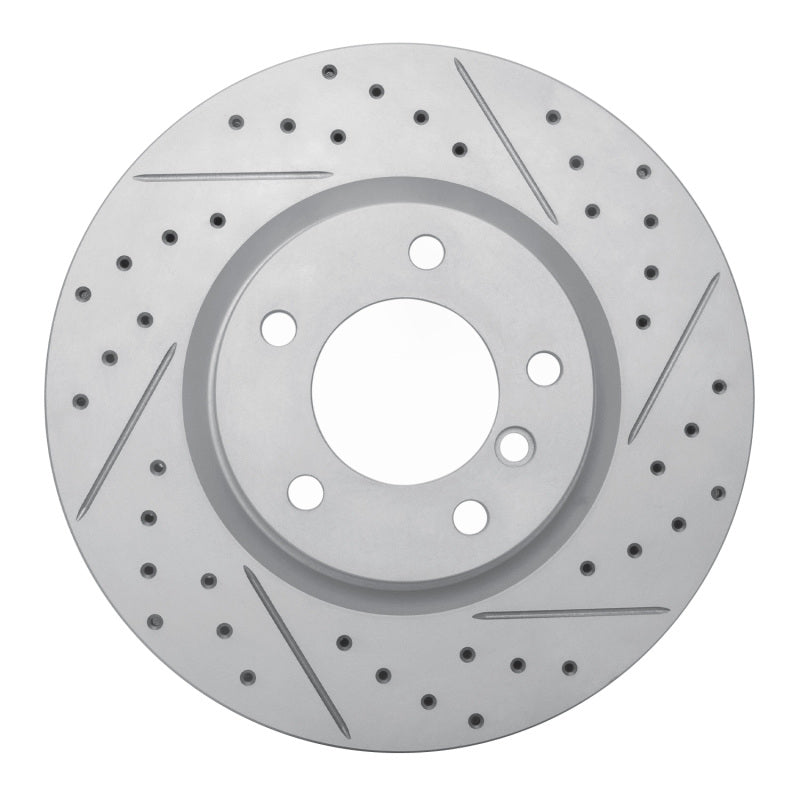 R1 Concepts 95-02 BMW M3 Left Front Drilled & Slotted Geo-Carbon Rotor