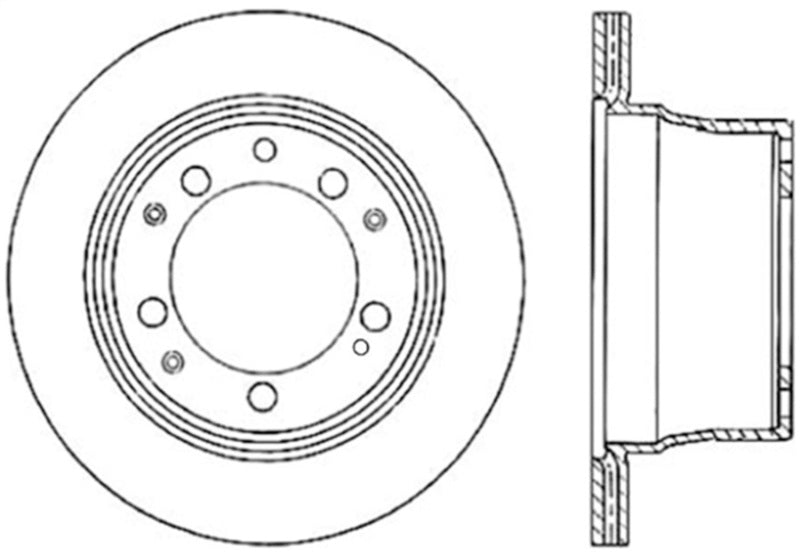StopTech 87-89 Porsche 944 (Exc Turbo) Drilled and Slotted Right Rear Rotor