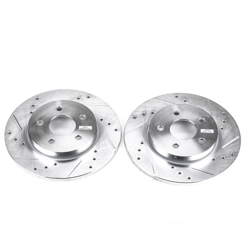 PowerStop 02-08 Jaguar X-Type Rear Evolution Drilled & Slotted Rotors - Pair