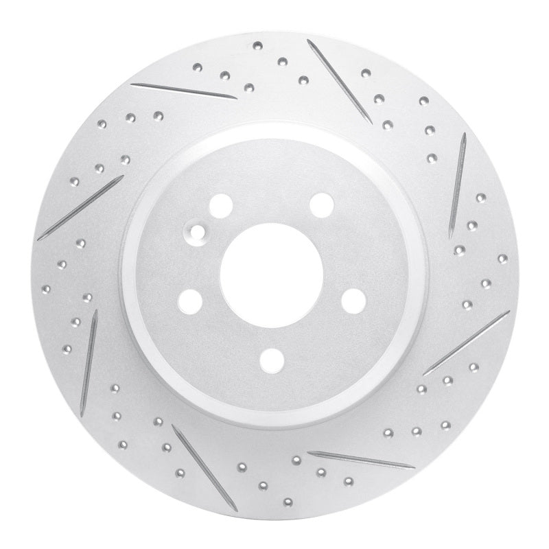 R1 Concepts 00-05 Mercedes-Benz Ml55 AMG Rear Right Drilled & Slotted Geo-Carbon Rotor