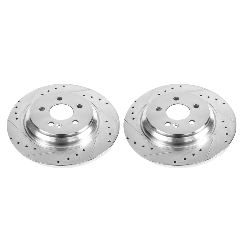PowerStop 00-03 Mercedes-Benz ML55 AMG Rear Evolution Drilled & Slotted Rotors - Pair
